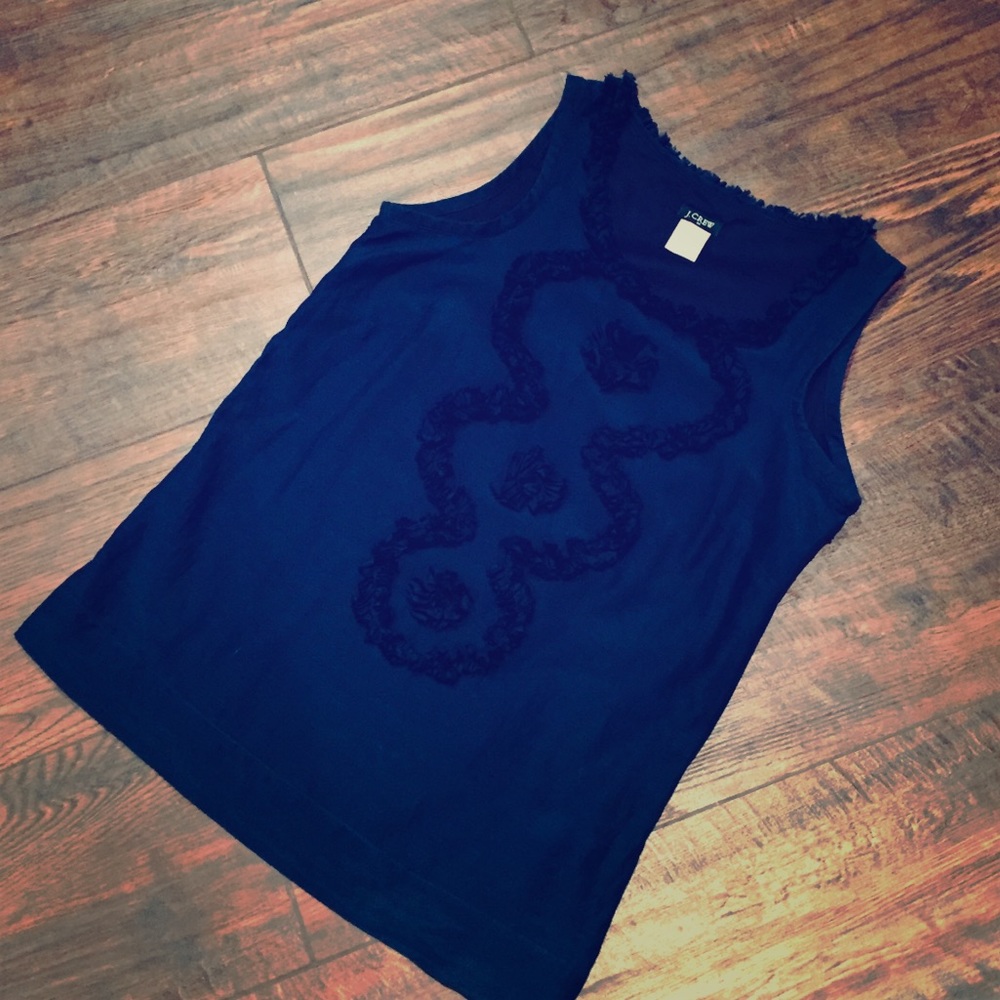J Crew Navy Sleeveless Top / Blouse